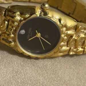 Pierre Bideaux Gold Textured Watch